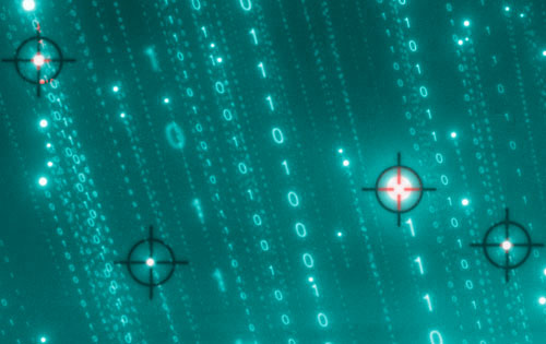 abstract data images with target points