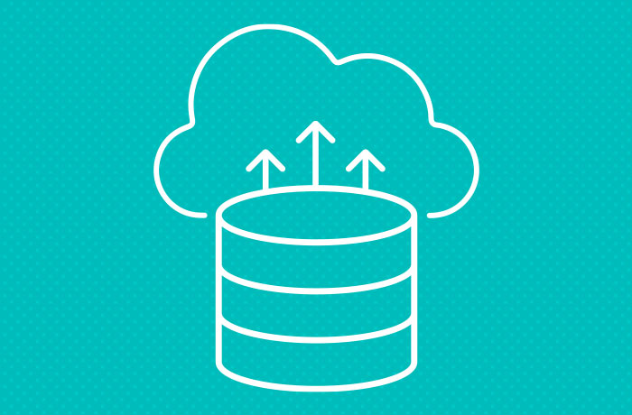 icon of server moving up into the cloud