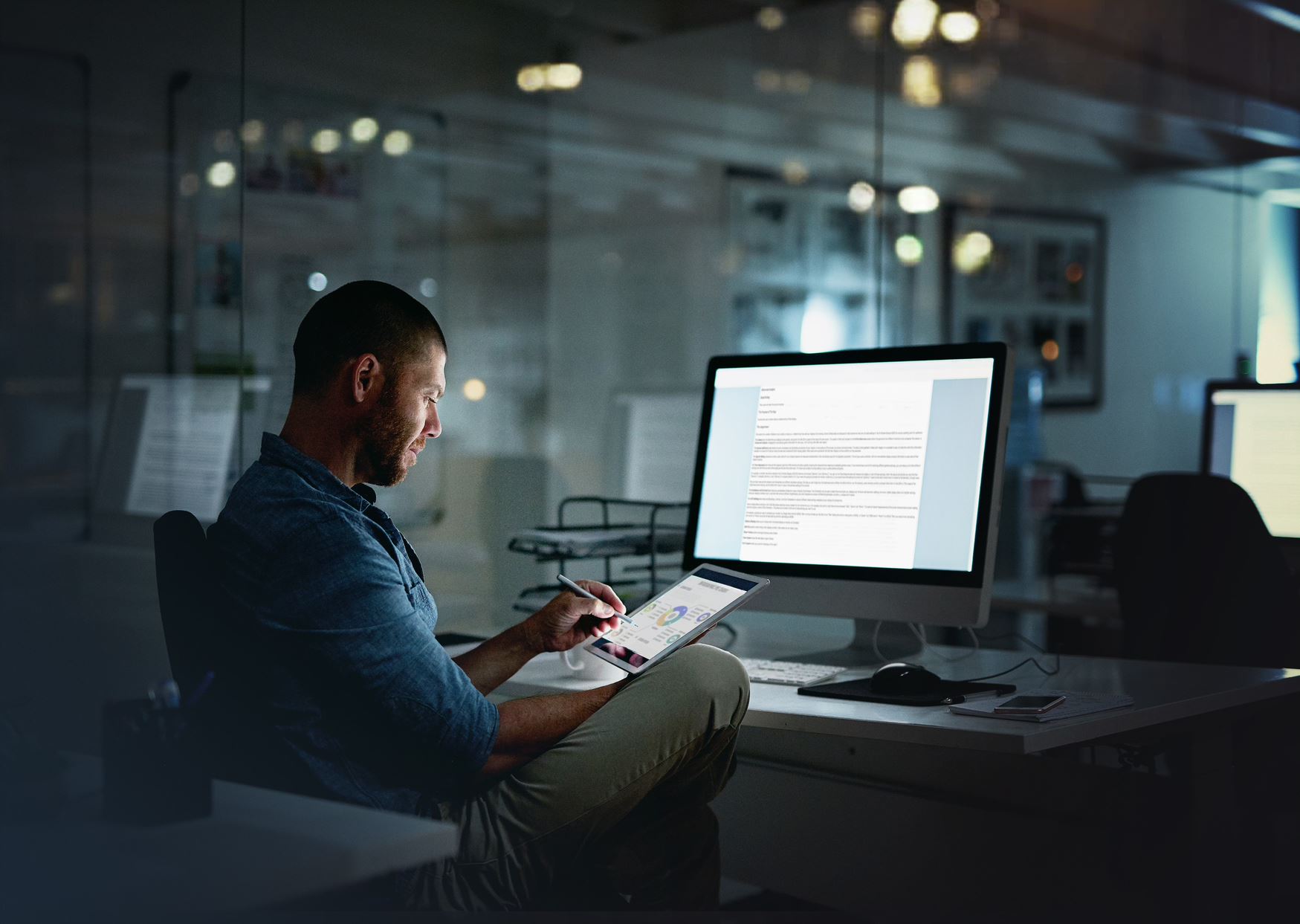 person working on a computer