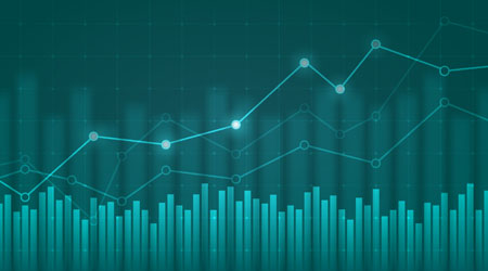 a line chart in a green color theme