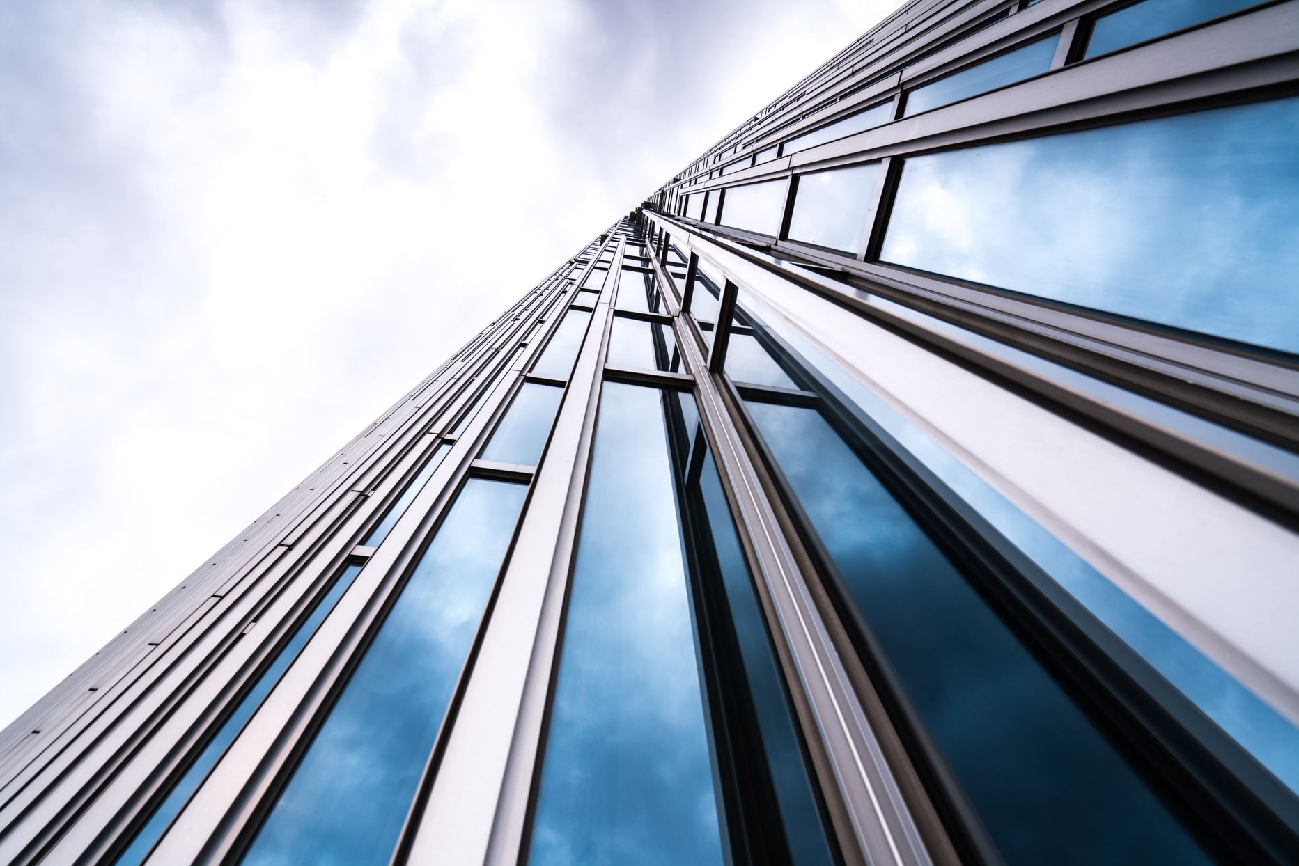building with glasses and sky
