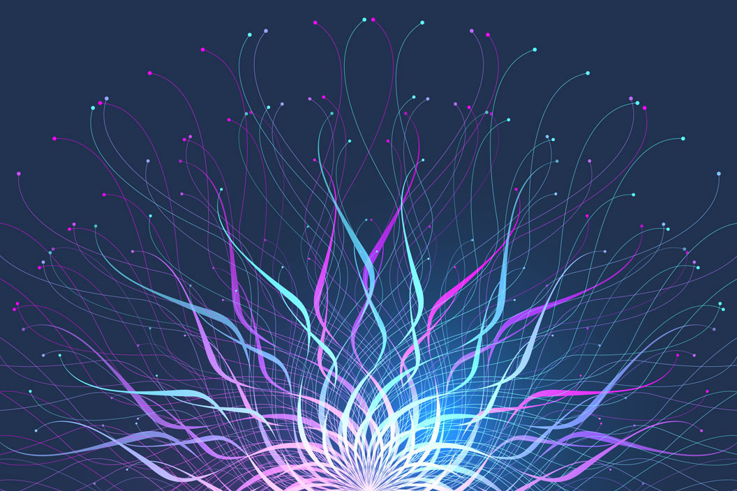flower icon with abstracts